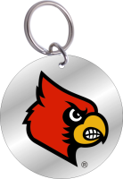 Cardinal Head Circle Laser Color Frost Key Chain
