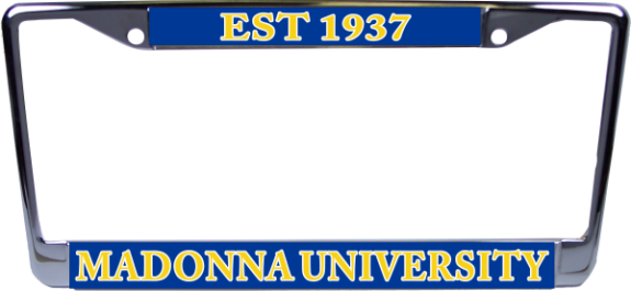 Laser Magic Madonna University Madonna University Glossy License Plate Frame Est 1937